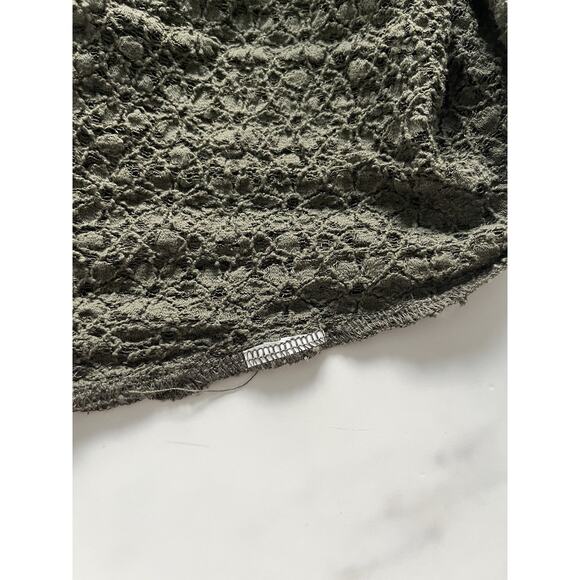 Natural life Carina Lace blouse forest green sz Large Boho chic festival top - Picture 9 of 10